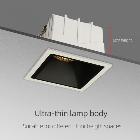 Aisilan 7W/14W Square LED Recessed Downlight with CRI97