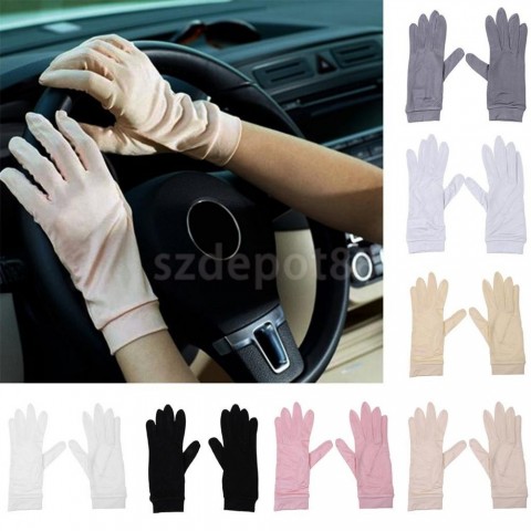 Phenovo Women's Silk Wrist Mittens for Skiing & Driving