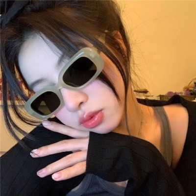 Korean Fashion Women's Oval High-Quality Y2K Sunglasses with Small PC Frame 241223