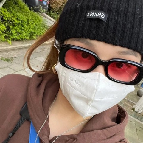 Korean Fashion Women's Oval High-Quality Y2K Sunglasses with Small PC Frame 241223