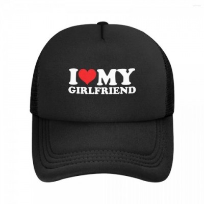 I Love My Girlfriend Unisex Breathable Mesh Snapback Cap