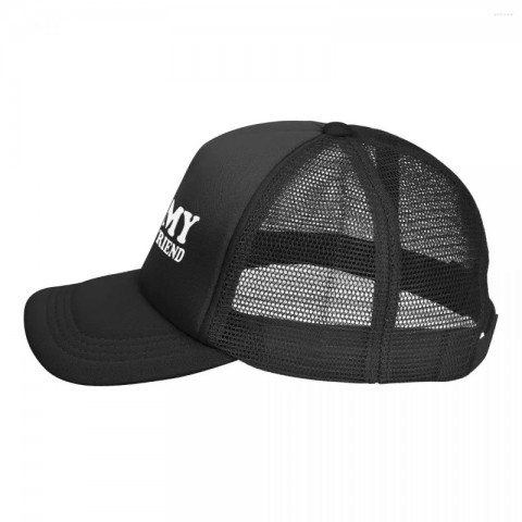I Love My Girlfriend Unisex Breathable Mesh Snapback Cap
