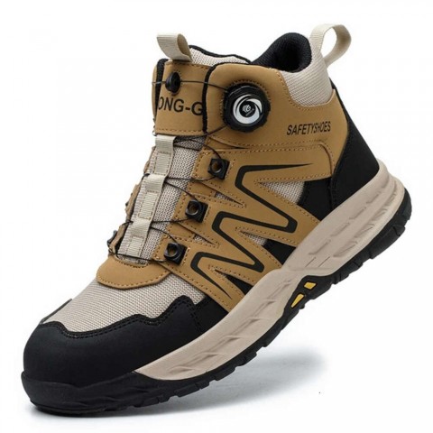 Rotating Button Safety Steel Toe Sneaker for Men - Puncture Proof Work Boot 2e157