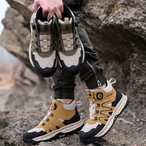 Rotating Button Safety Steel Toe Sneaker for Men - Puncture Proof Work Boot 2e157