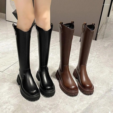 Luxury Women's Thigh High Heels Zipper Boots for Autumn Winter