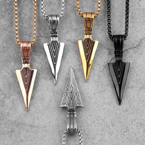 Spartan Style Stainless Steel Pendant Necklace for Men