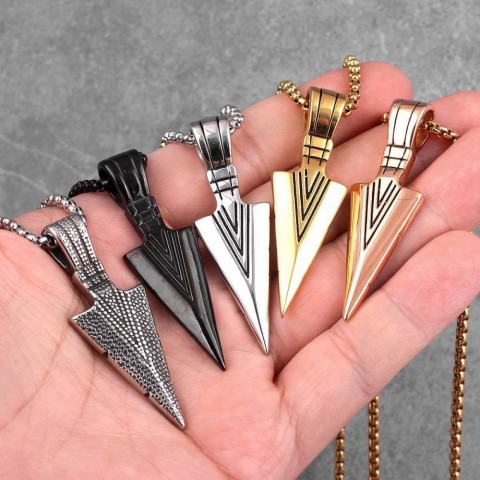 Spartan Style Stainless Steel Pendant Necklace for Men