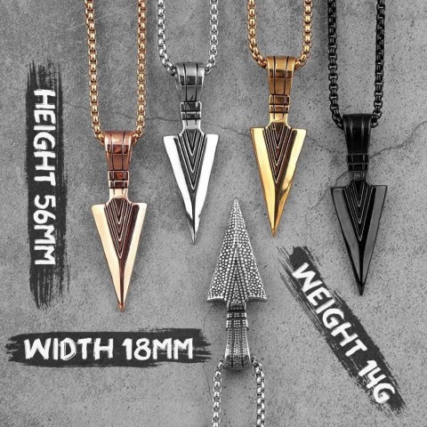 Spartan Style Stainless Steel Pendant Necklace for Men