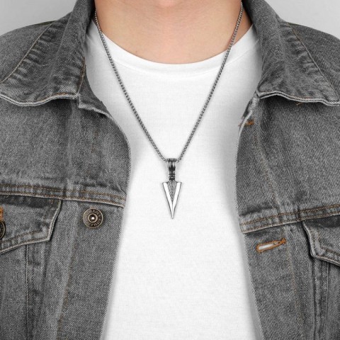 Spartan Style Stainless Steel Pendant Necklace for Men