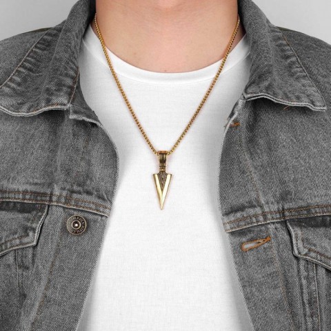 Spartan Style Stainless Steel Pendant Necklace for Men
