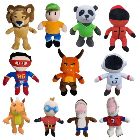 Stumble Guys Plush Toys Set - 11 Styles Unisex Soft Dolls & Pillows for Kids
