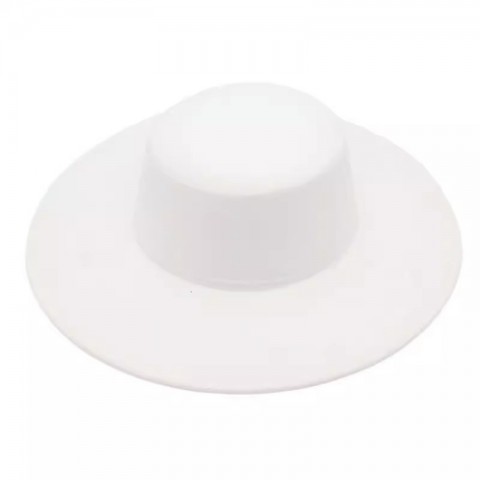 Autumn Winter Wool Felt Hat - Wide Brim Flat Top Women's French Style
