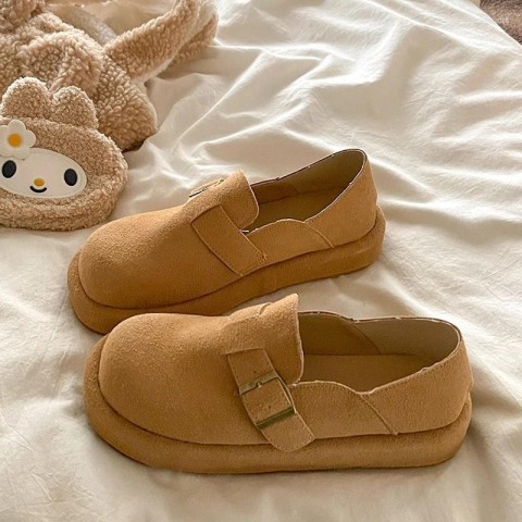 Comfortable Women's Casual Platform Loafers with Fur