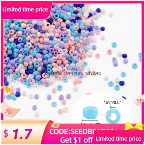 Beautiful 2mm Glass Seed Bead Kit for Crafting Jewelry DIY Bracelets