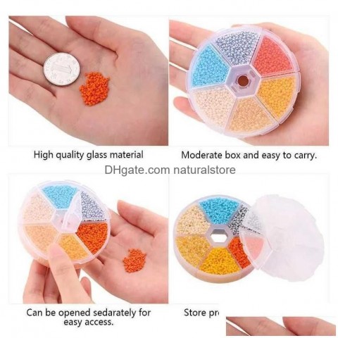 Beautiful 2mm Glass Seed Bead Kit for Crafting Jewelry DIY Bracelets