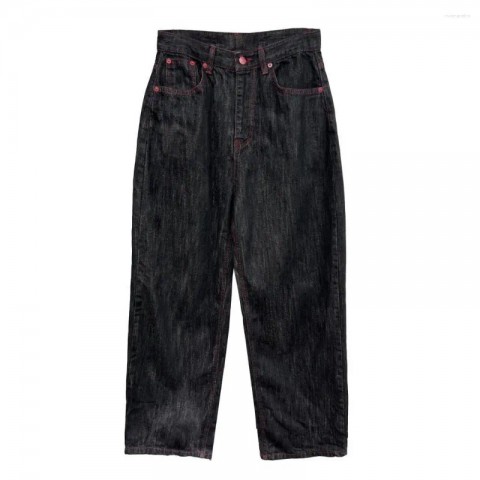 Women's High Waisted Embroidered Baggy Jeans - Loose Fit Casual Street Fashion