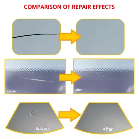 Car Windshield Repair Kit - DIY Glass Crack & Scratch Fix for Auto Windows