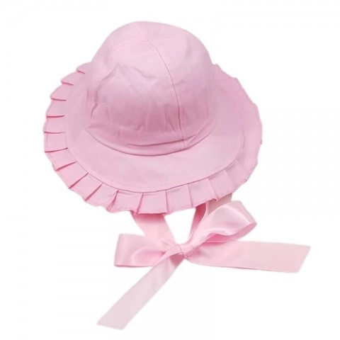 Sweet Ruffles Wide Brim Bucket Hat for Women with Long Ribbon Lolita Style 220506