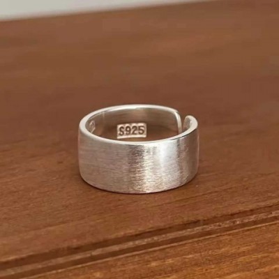 Sam Panda Women's 925 Sterling Silver Open Ring, Retro Handmade Gift Birtay XJ250327