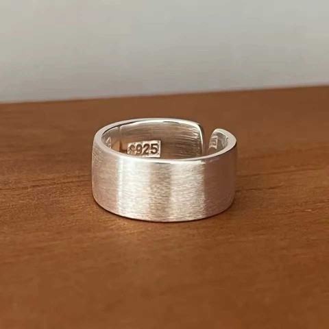Sam Panda Women's 925 Sterling Silver Open Ring, Retro Handmade Gift Birtay XJ250327