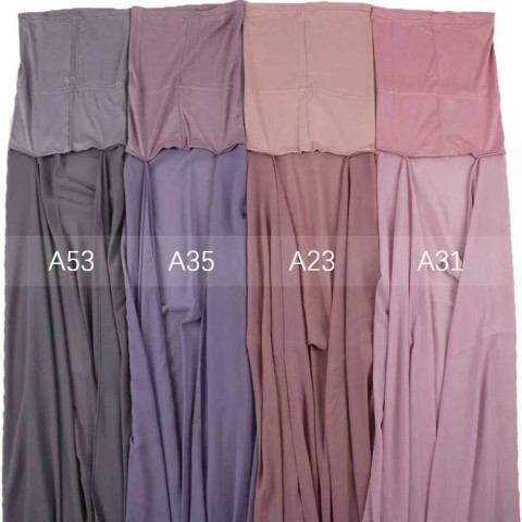 Instant Chiffon Hijab for Women - Heavy-Duty Faux Fur Gradient Headscarf