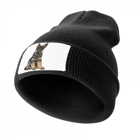 Hand-Knitted Shepherd Puppy Beret Hat for Unisex Summer Travel