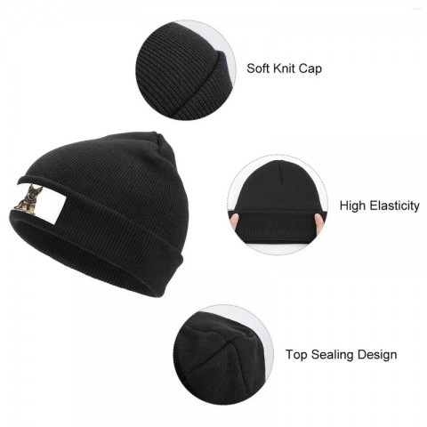 Hand-Knitted Shepherd Puppy Beret Hat for Unisex Summer Travel