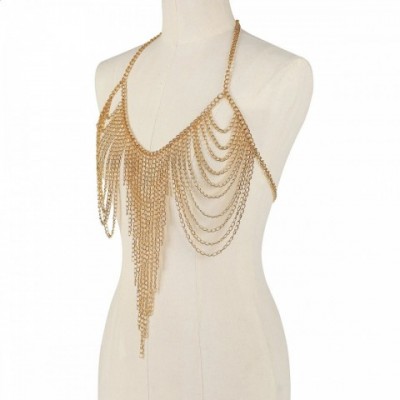 Elegant Multi-Layer Women's Metal Body Chain - Sexy Jewelry for Fashionistas