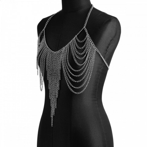 Elegant Multi-Layer Women's Metal Body Chain - Sexy Jewelry for Fashionistas