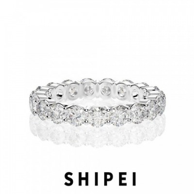 Shipei Bohemian Women's 925 Sterling Silver Solitaire Sapphire Ring for Wedding