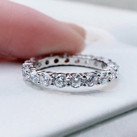 Shipei Bohemian Women's 925 Sterling Silver Solitaire Sapphire Ring for Wedding