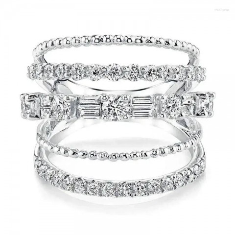 Luxury Punk Cluster Rings for Women