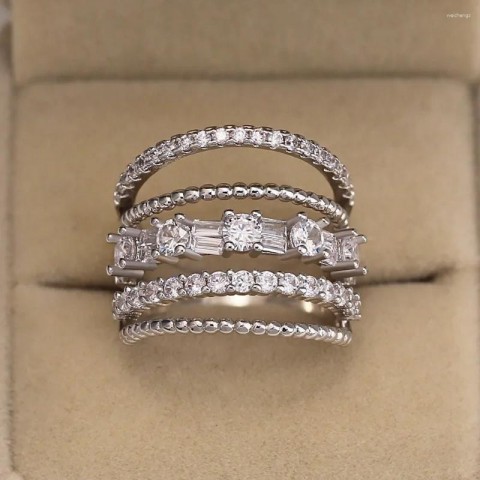 Luxury Punk Cluster Rings for Women
