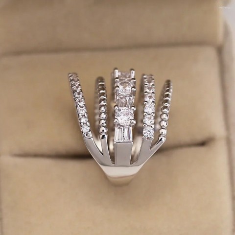 Luxury Punk Cluster Rings for Women
