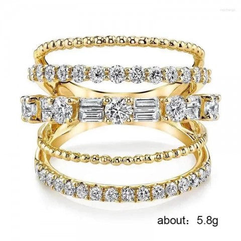 Luxury Punk Cluster Rings for Women