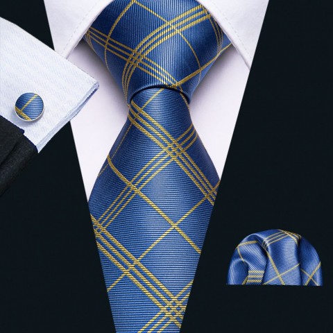 Barry Wang Lavender Silk Tie Set for Men and Women