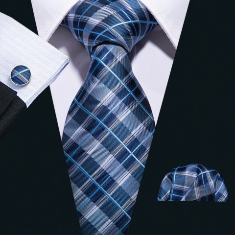Barry Wang Lavender Silk Tie Set for Men and Women