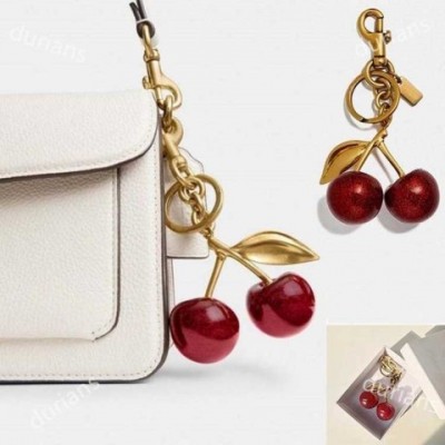 Luxury Designer Keychains & Lanyards - Unisex Stainless Steel Keyrings with White Charm