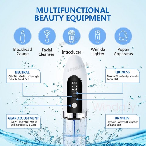 2024 Blackhead Extractor Pore Suction Cleanser USB Rechargeable Beauty Tool