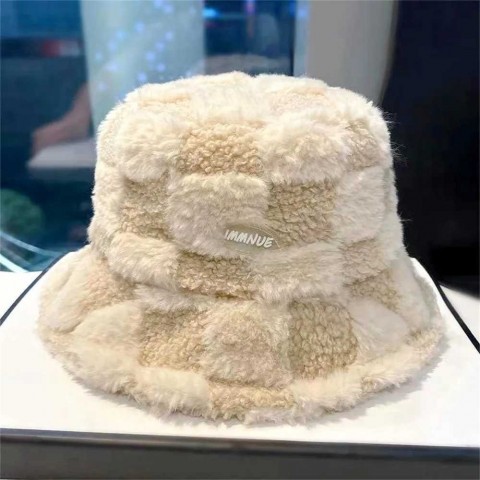 Warm Winter Bucket Hat for Men - Plush Silk Material with Wide Brim