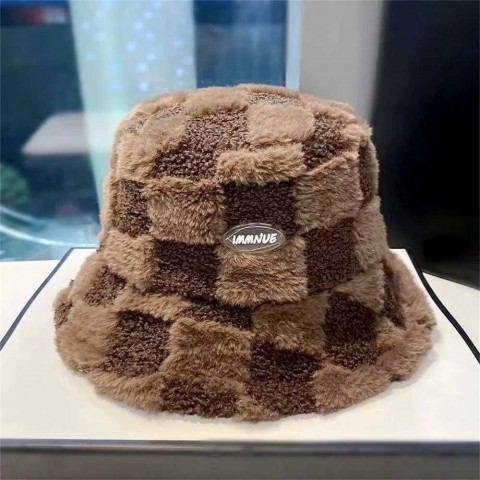 Warm Winter Bucket Hat for Men - Plush Silk Material with Wide Brim