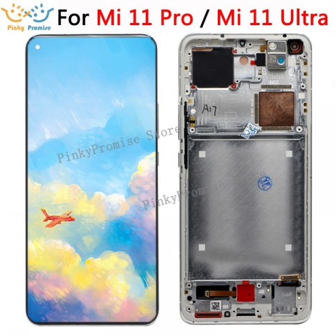 AMOLED Display Replacement for Xiaomi Mi 11 Ultra & Pro - 6.81" Black Touchscreen with Frame