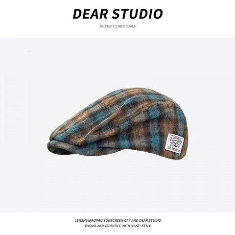 Japanese Retro Plaid Berets - Lightweight & Stylish for Men & Women