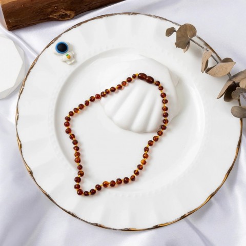 Baltic Amber Pendant Necklace for Adults, Handcrafted in Lithuania, Lab-Tested