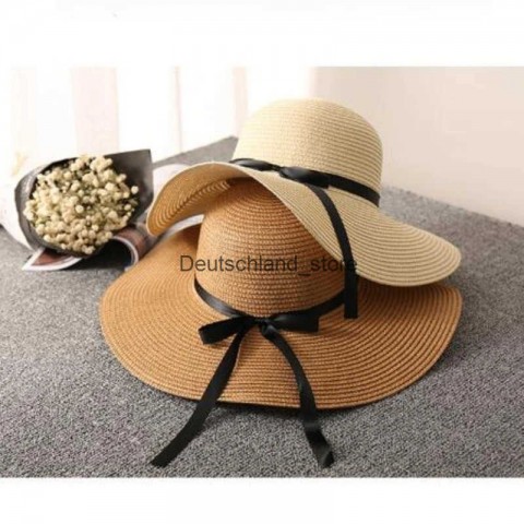 Q250116 Wide Brim Breathable Straw Sun Hat for Men & Women