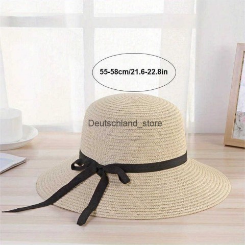 Q250116 Wide Brim Breathable Straw Sun Hat for Men & Women