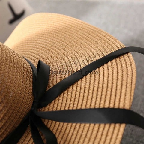 Q250116 Wide Brim Breathable Straw Sun Hat for Men & Women