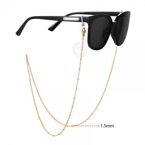 Sunglasses Frame Holder, Adjustable Gold Chain for Women, 30inch Fashion Eyewear Accessory DN255