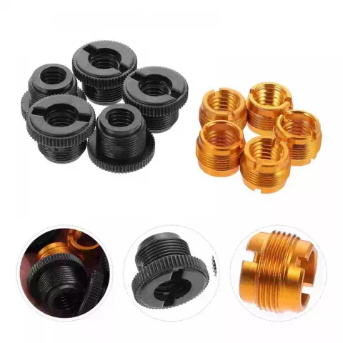 10-Piece Universal Mic Stand Adapter Boom Arm Conversion - Black & Golden