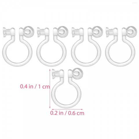 Clear Clip-On Earring Converters 50Pcs for Men's Gold Accessories